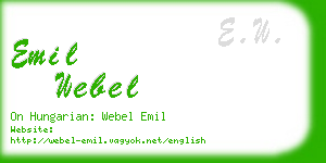 emil webel business card
